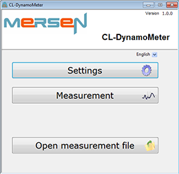 CL-DynamoMeter Start screen